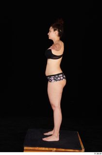  Leticia black bra floral panties lingerie standing t poses underwear 0003.jpg